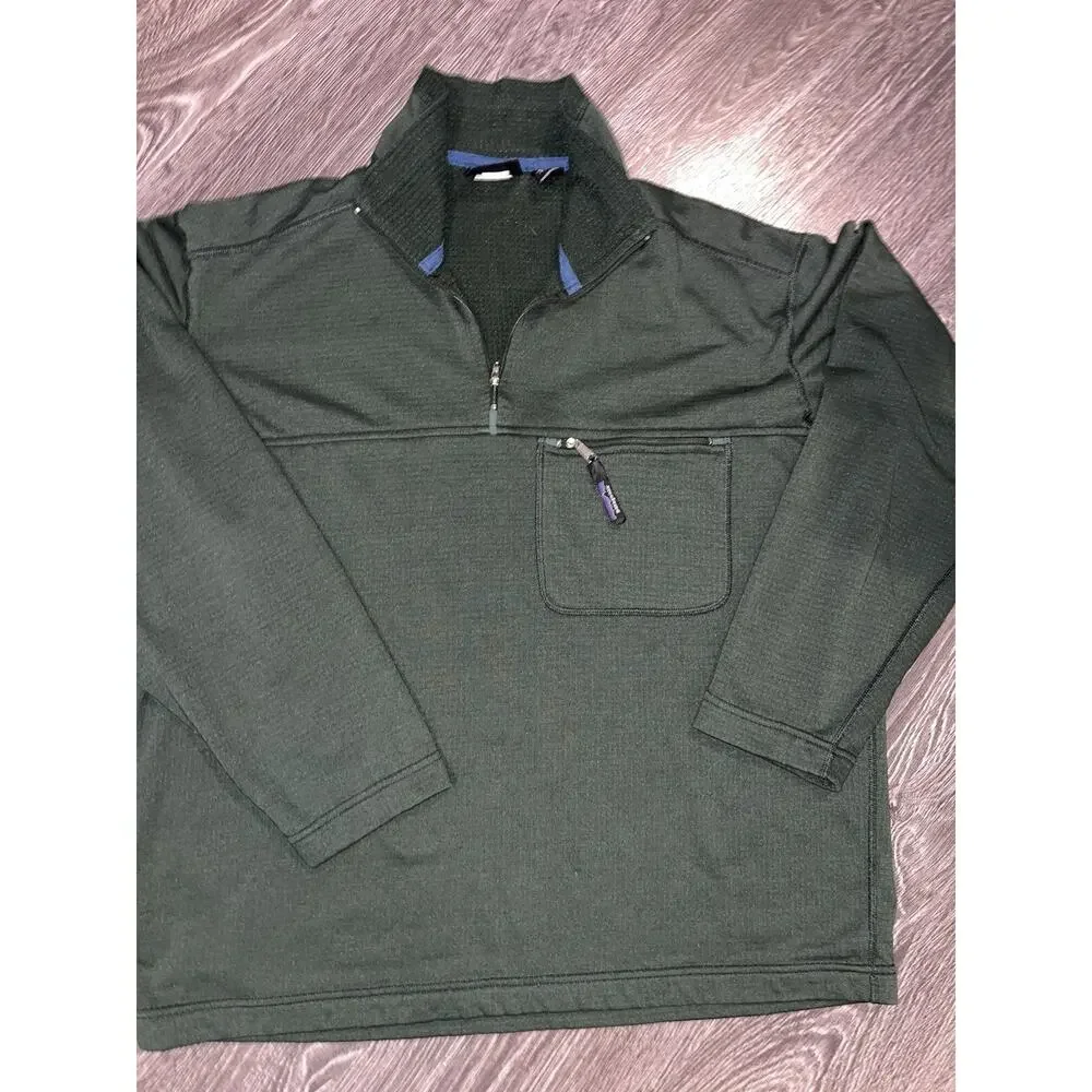 VTG Patagonia USA Polartec Regulator Pullover Sweater Men L Military Green (T1